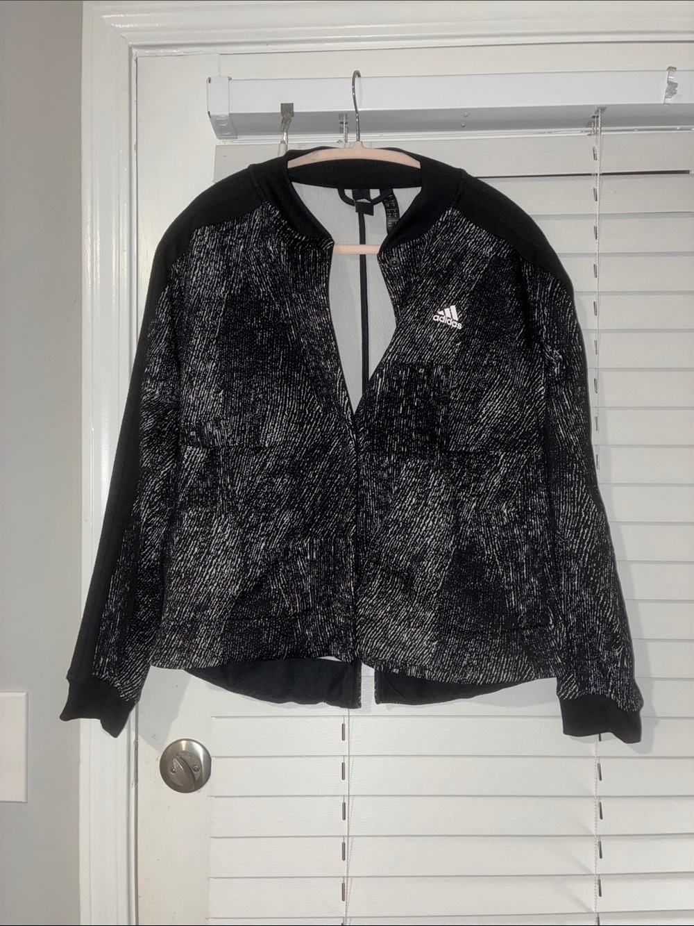 adidas Women's Black Marled Bomber Jacket